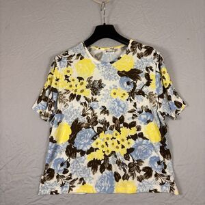 Gorgeous Knit Blue And Yellow Top Very Soft Great Quality